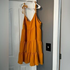 Orange baby doll tank dress size medium